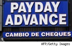 Payday advance check storefront