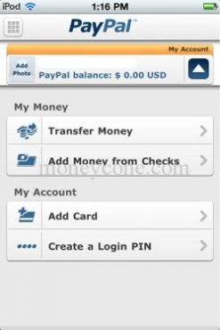 PayPal - add money from checks