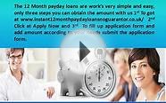12 Month Payday Loans – 12 Month Loans Instant