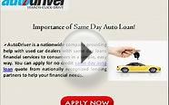 Auto Loan Same Day with No Credit Check