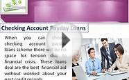 Checking Account Loans - Matchless Financial Deal