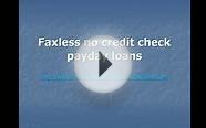 Faxless no credit check payday loans