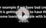 Home Loans for People with Bad Credit | Home Loan for
