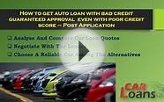 How to apply online auto loan for bad credit guaranteed