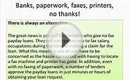 Payday Lenders - No Paperwork Payday Loans