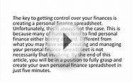 Personal Finance Spreadsheet - Understanding & Creating One
