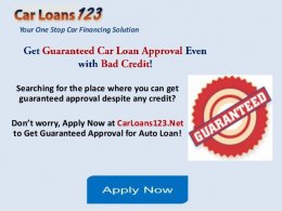 Guaranteed Instant Loan For Bad Credit And
