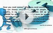 small loans for people on benefits - short term loans