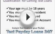 Text Loans, Payday Text Loans, Instant Text Loans @ http